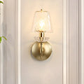 Modern gold crystal glass sconce living room wall lamp