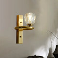 Modern gold crystal globe sconce bedroom wall light 110v-120v