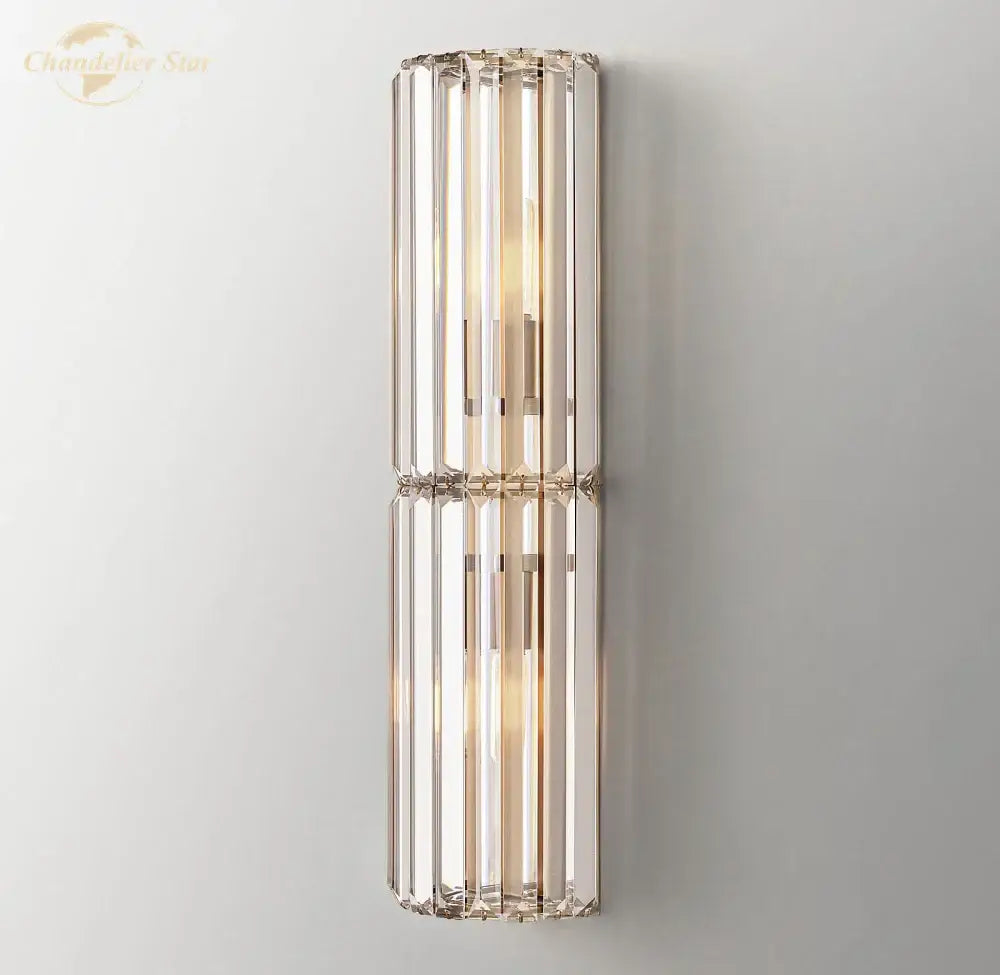 Modern gold crystal led wall sconce bedroom lighting