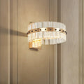 Modern gold crystal prism wall sconce led flush mount bedroom light