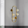 Modern gold crystal shade wall lamp living room direct wired electric