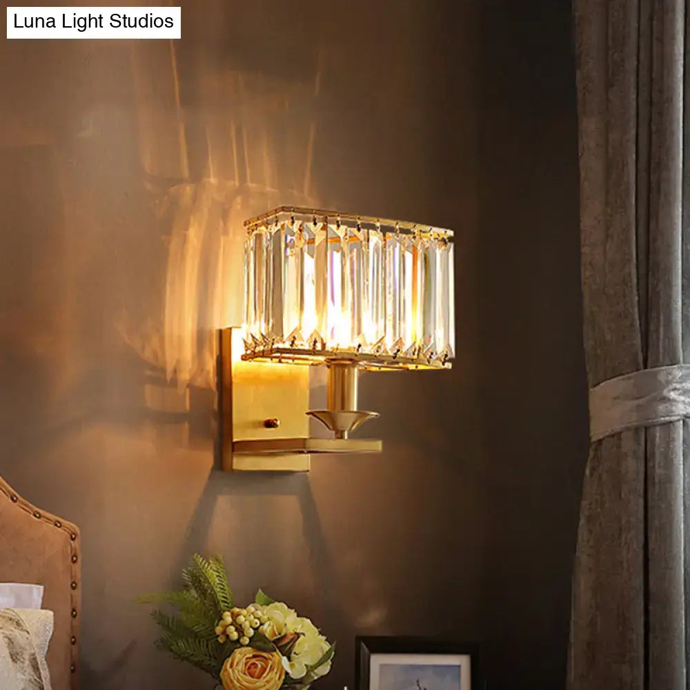 Modern gold crystal wall lamp living room 110v-120v 220v-240v