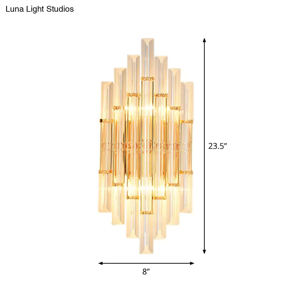 Modern gold crystal wall sconce – living room 110v-120v light