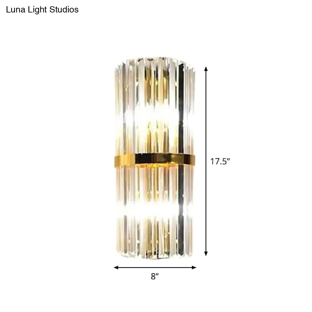 Modern gold crystal wall sconce – living room 110v-120v light