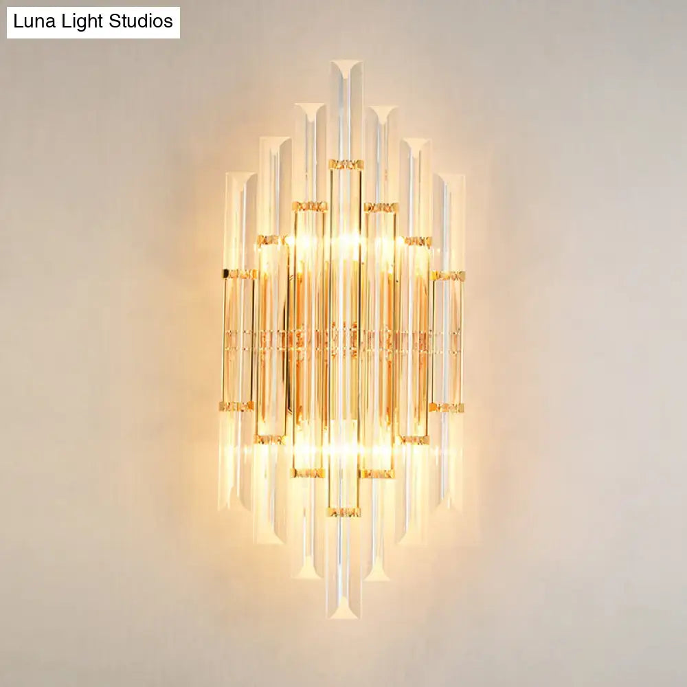 Modern gold crystal wall sconce – living room 110v-120v light