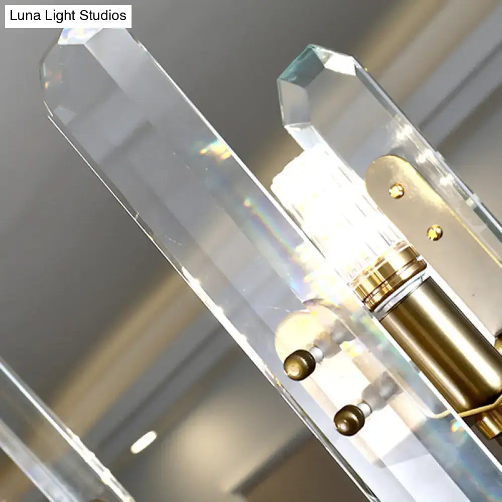 DecorBites™ Modern Gold Curved Arm Island Lighting - 6 Head Living Room Hanging Ceiling Light