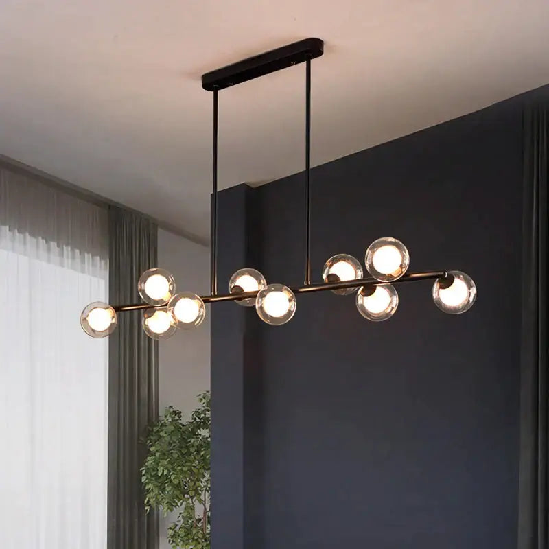 Modern gold decorbites bubble ball led hanging chandelier dining room