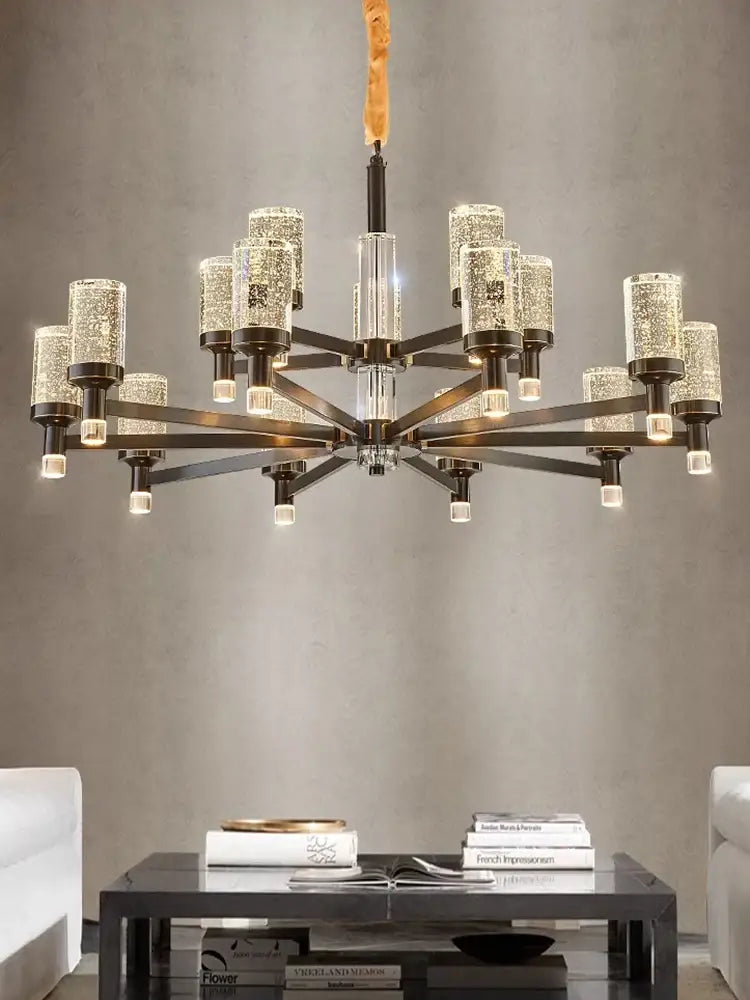 Modern gold decorbites bubble crystal chandelier for living room