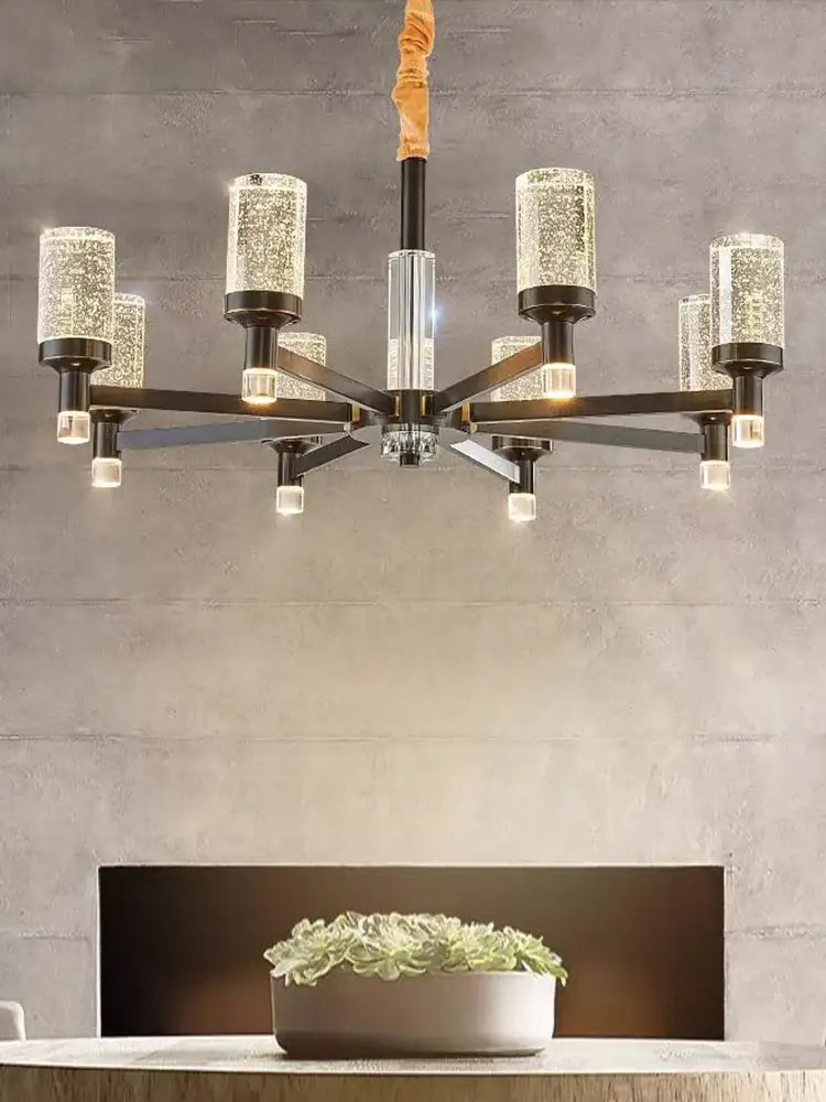 Modern gold decorbites bubble crystal chandelier for living room
