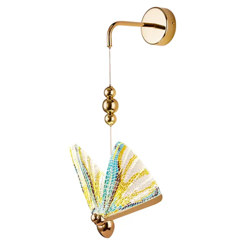 Modern gold decorbites butterfly wall lights bedroom glass sconces