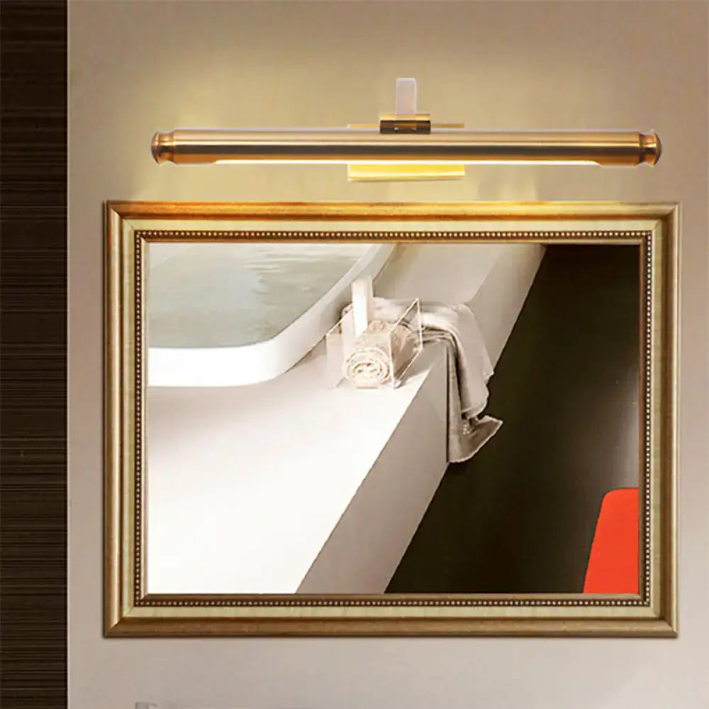 Modern gold finish tubed led vanity light kitchen wall sconce