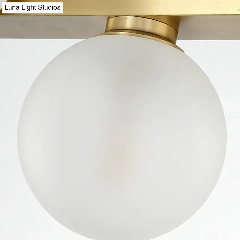 DecorBites™ Traditional Spherical Frosted Glass Pendant Light - Gold, 7/12 Lights - Dining Room Island Lighting