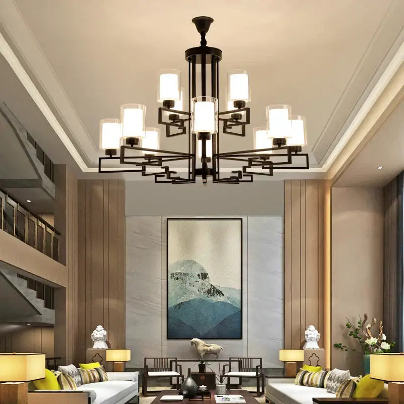 DecorBites™ Chinese Style Luxury Living Room Chandelier for Elegant Homes