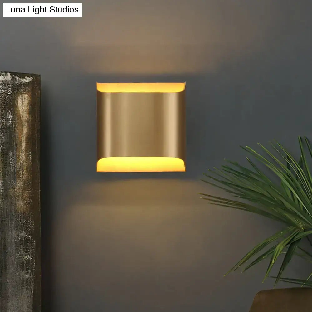 Modern gold geometric led wall sconce bedroom light with g9 bulb base