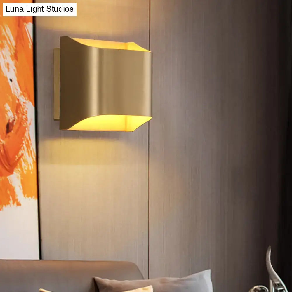 Modern gold geometric led wall sconce bedroom light with g9 bulb base