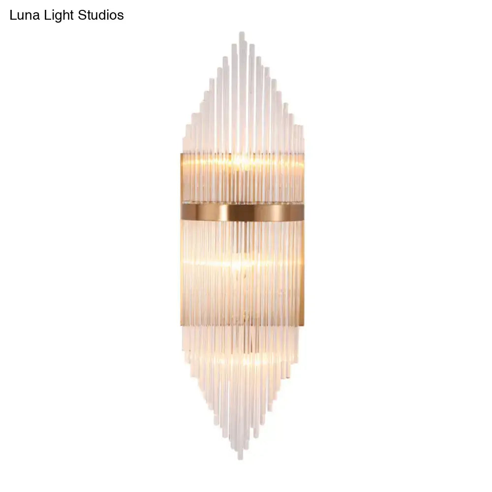 DecorBites™ Minimalist Clear Glass Sconce Light with Gold Finish - 2/3 Lights - Indoor Wall Lighting