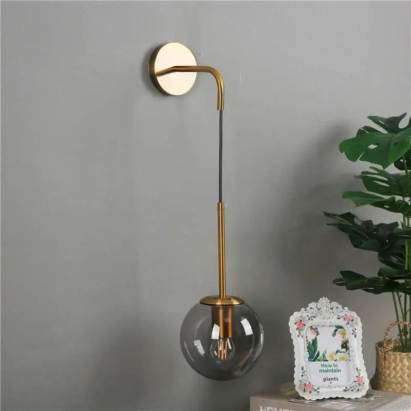 DecorBites™ Glass Ball Wall Lamp: Nordic Modern LED Lighting for Living Room, Bedroom, and Corridor