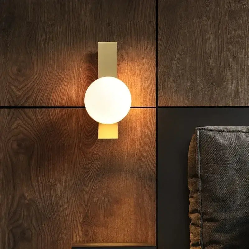 DecorBites™ Glass Ball Wall Sconce: Modern Designer Bedside Lamp for Living Room, Bedroom, Hotel