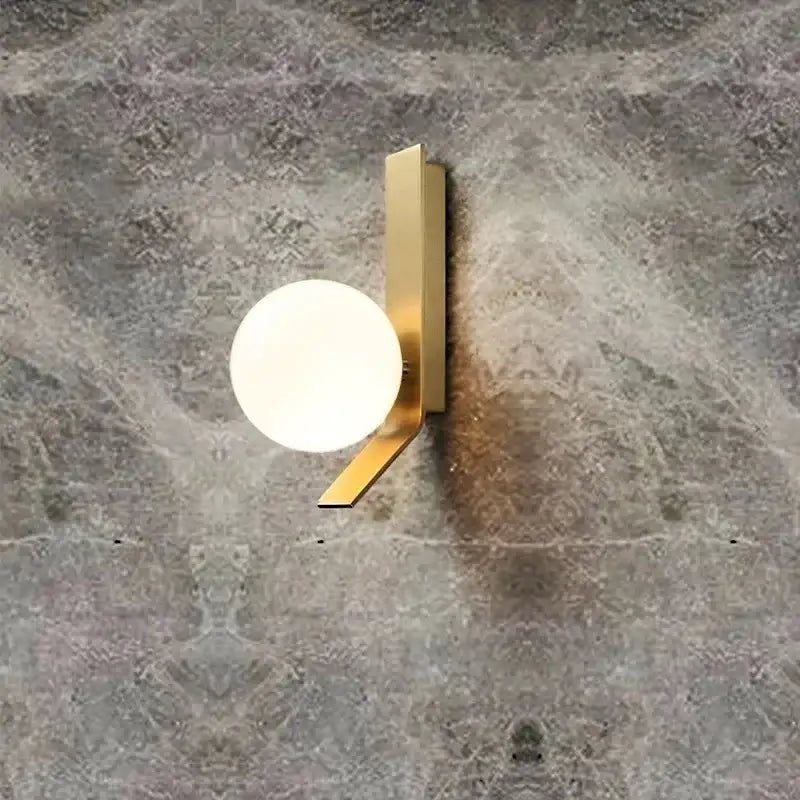 DecorBites™ Glass Ball Wall Sconce: Modern Designer Bedside Lamp for Living Room, Bedroom, Hotel