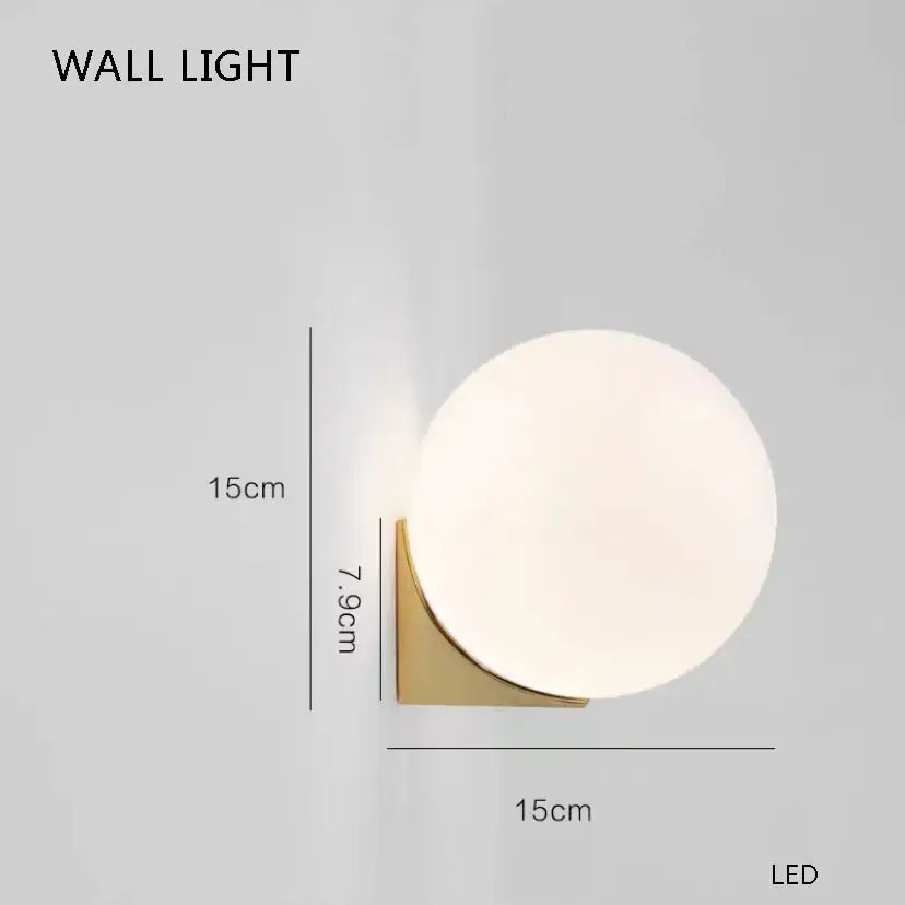 Modern gold glass balloon chandelier dining room light