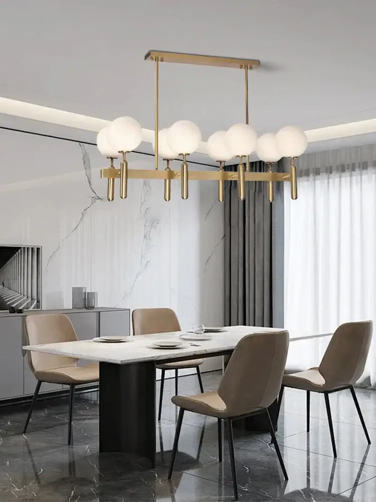 Modern gold glass balloon chandelier dining room light