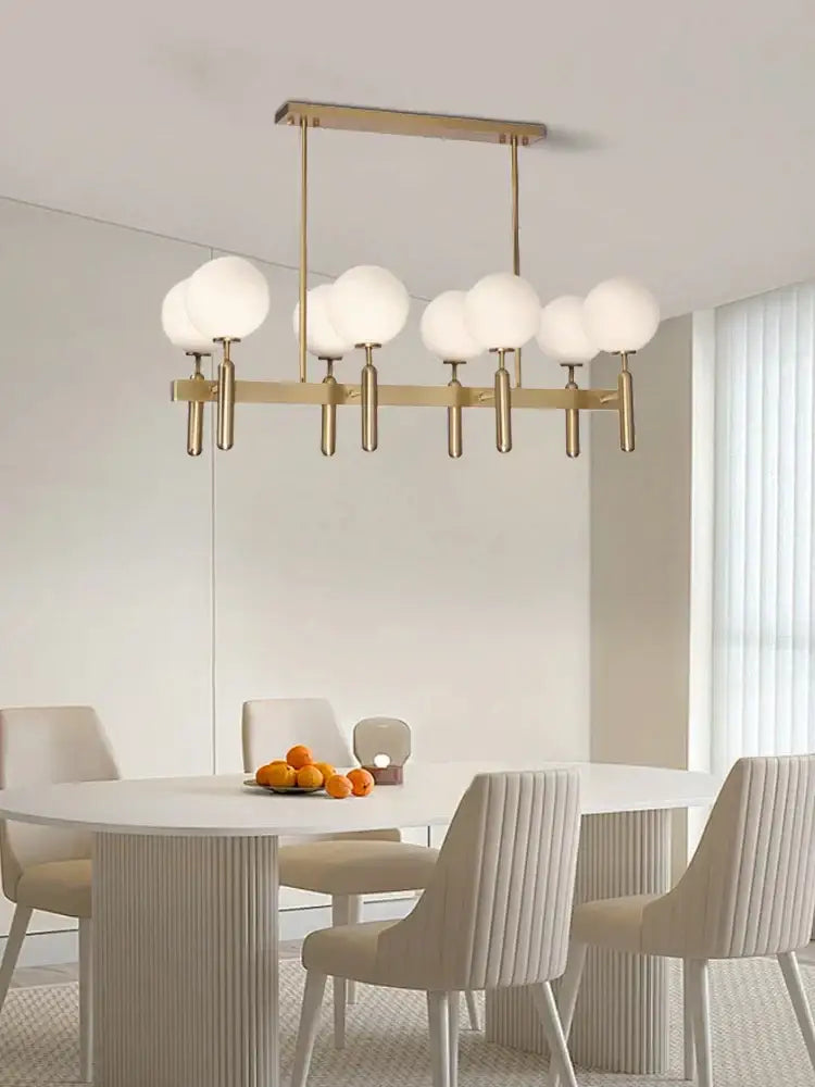 Modern gold glass balloon chandelier dining room light