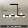 DecorBites™ Glass Balls Chandelier: Stylish Suspension Lighting for Dining Room, Kitchen, and Office