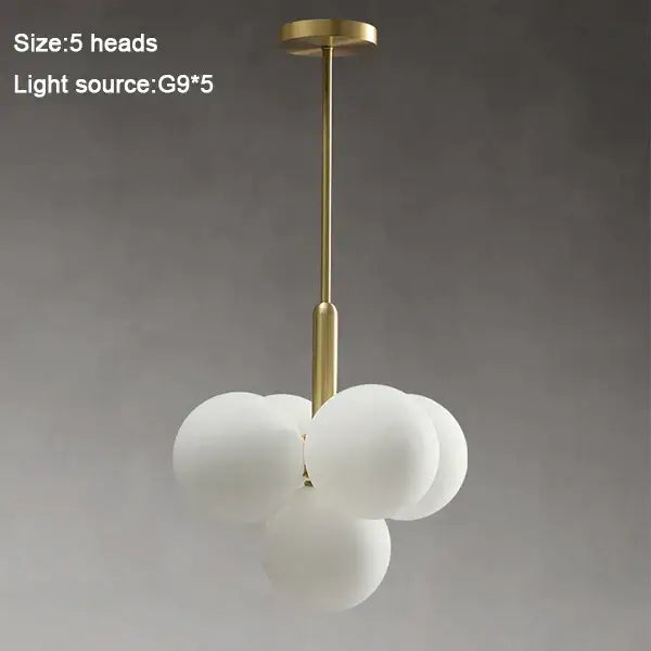 Modern gold glass balls chandelier for dining room