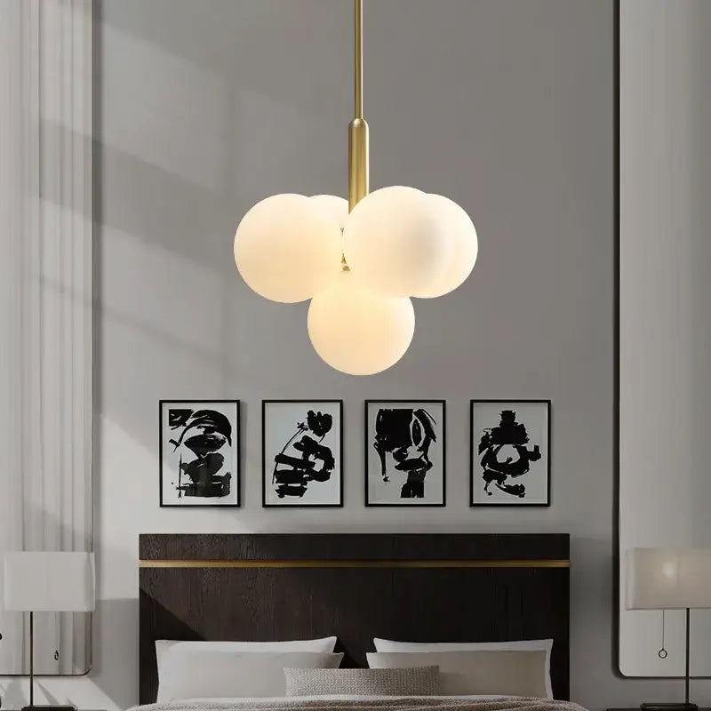 Modern gold glass balls chandelier for dining room
