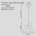 DecorBites™ Glass Bubble Chandelier: Modern Art Deco Customized Indoor Decor Light