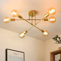 Modern gold industrial led ceiling lights for living room