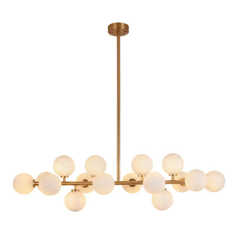 DecorBites™ Modern Gold Island Pendant Lighting with 16 Lights - Spherical Glass Ceiling Light for Living Room