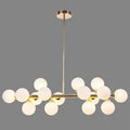 DecorBites™ Modern Gold Island Pendant Lighting with 16 Lights - Spherical Glass Ceiling Light for Living Room