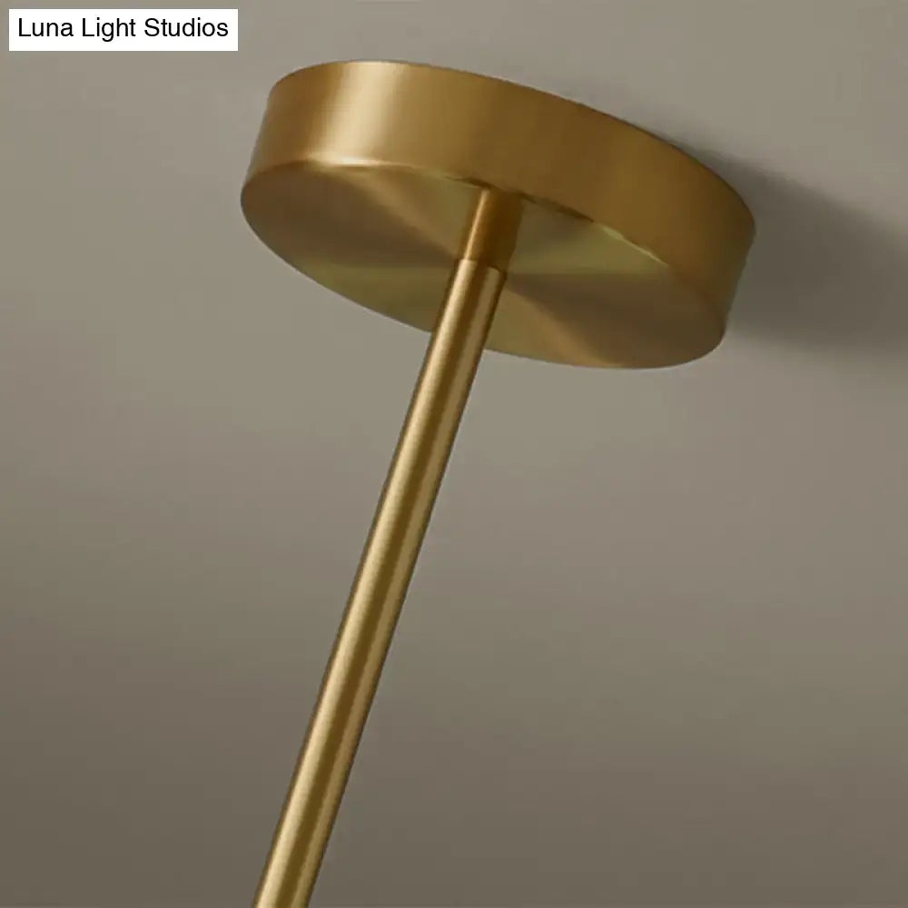 Modern gold island pendant lighting dining room glass globe shades