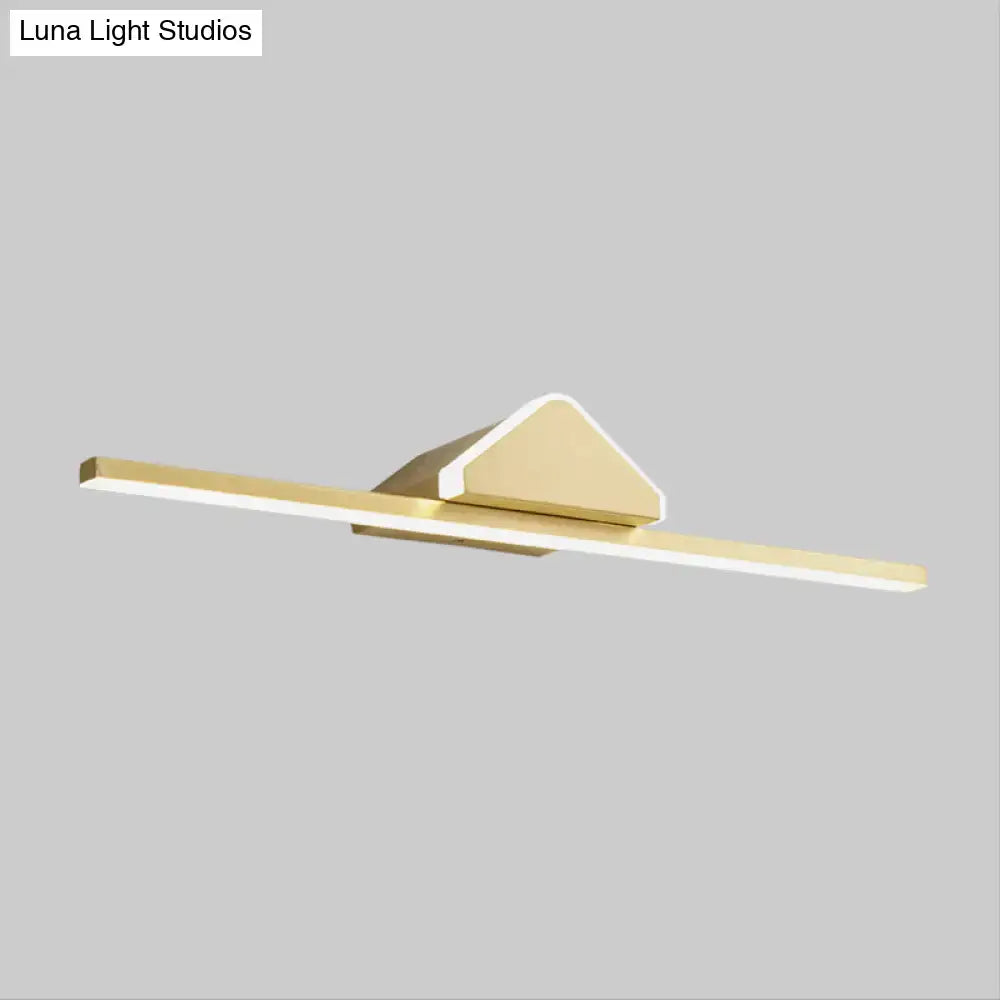 Modern gold led bar wall light bedroom metallic vanity bulb included