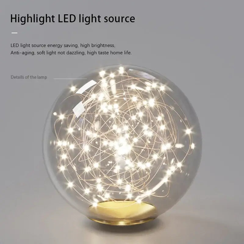 DecorBites™ Glass Balls LED Ceiling Chandeliers G9 Pendant Lights for Home Decor