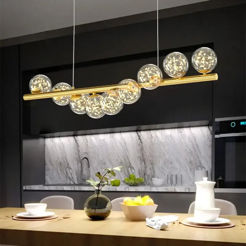 DecorBites™ Glass Balls LED Ceiling Chandeliers G9 Pendant Lights for Home Decor
