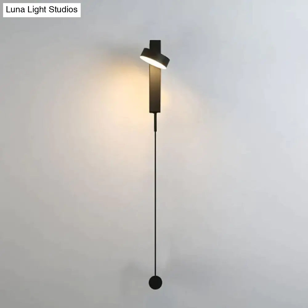 Modern gold led wall lamps for bedroom with rotating sconce light