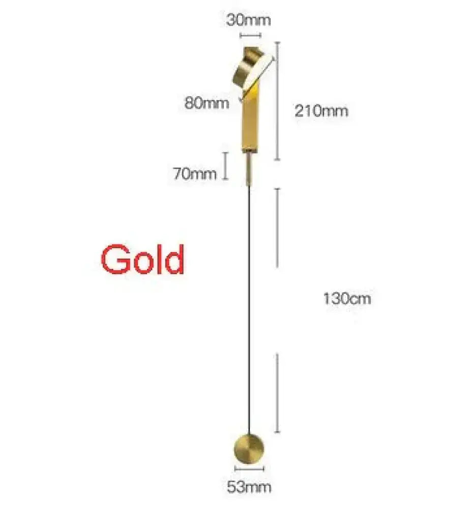 Modern gold led wall lamps for bedroom with rotating sconce light