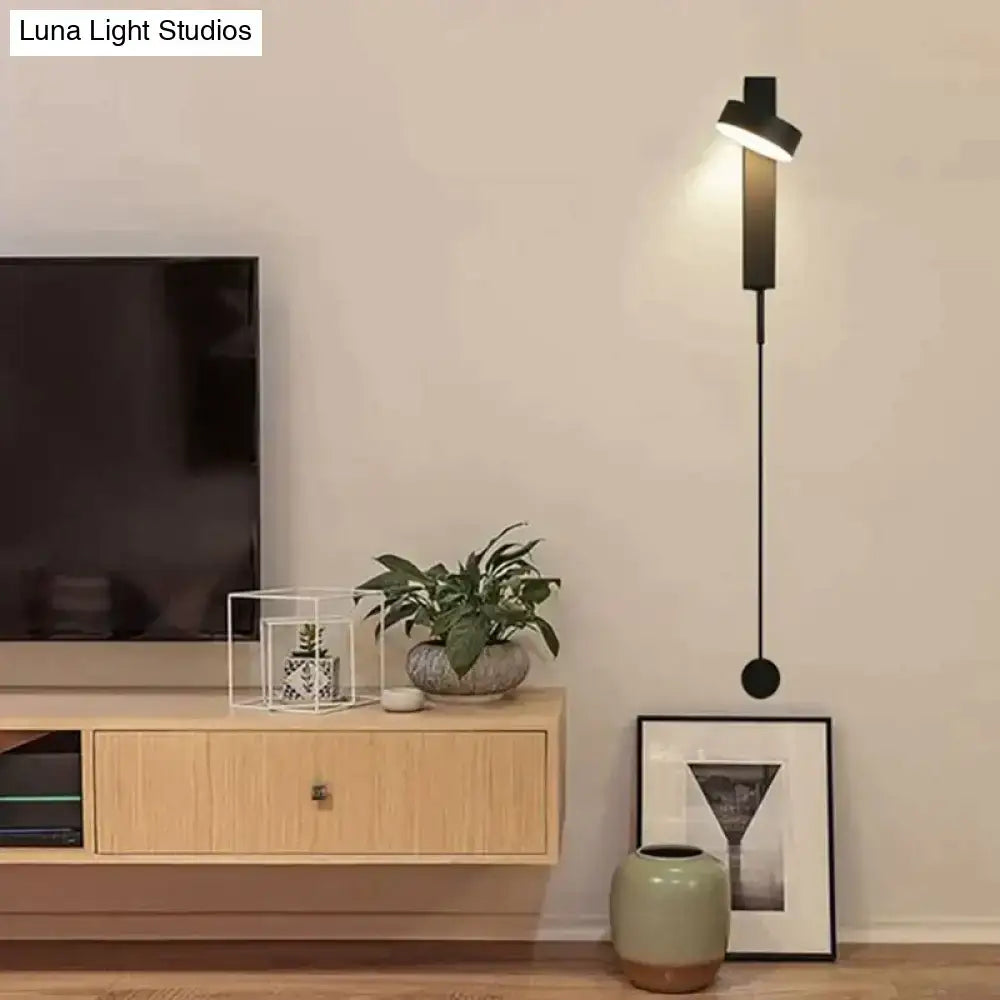 Modern gold led wall lamps for bedroom with rotating sconce light
