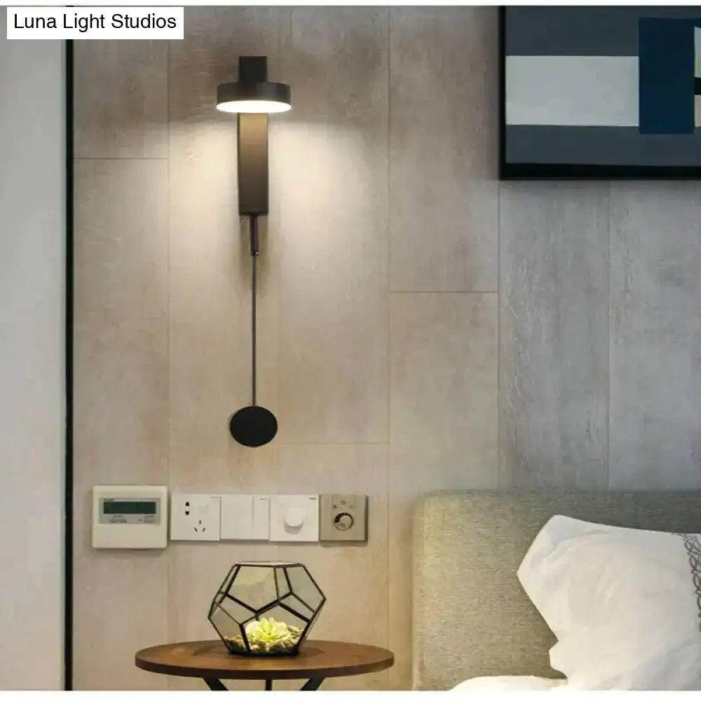 Modern gold led wall lamps for bedroom with rotating sconce light