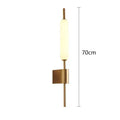 Modern gold led wall light with frosted glass for bedroom