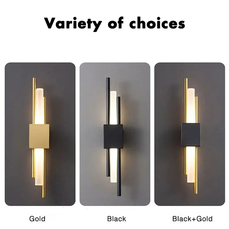 Modern gold led wall sconce bedroom ambient lighting