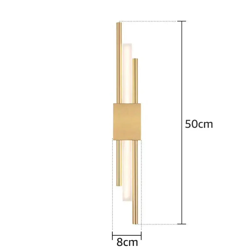 Modern gold led wall sconce bedroom ambient lighting