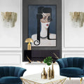 Modern gold mask canvas wall art living room decor 110v-120v light