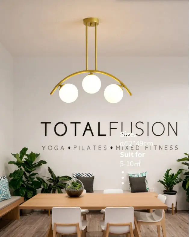 DecorBites™ Modern Gold Metal Pendant Lighting with Glass Spherical Shade - Ideal for Dining Table or Island Ceiling
