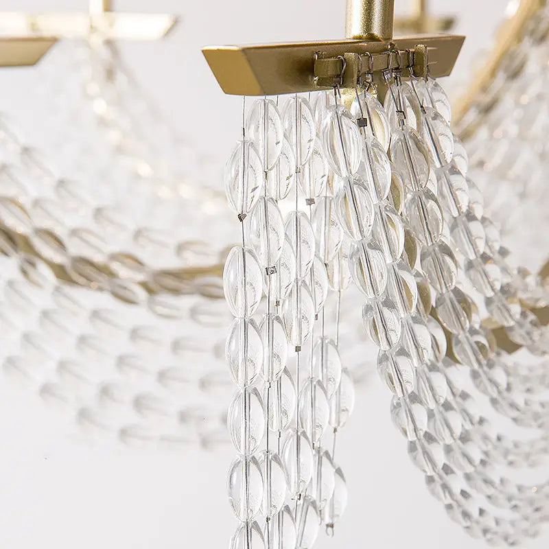 DecorBites™ Modern Gold Metal Candle Wall Sconce with Crystal Tassel - Luxurious 2-Head Wall Light