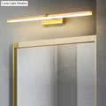 Modern gold metal led vanity light – bathroom wall fixture
