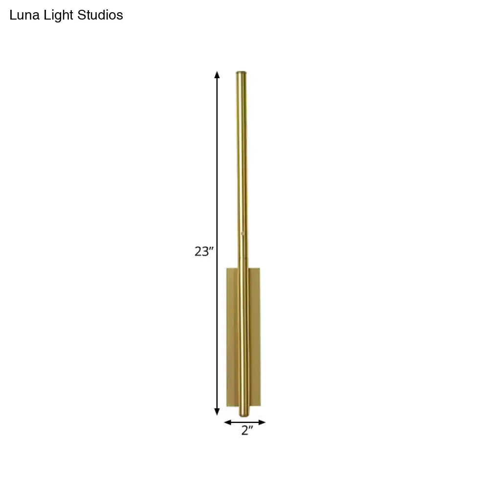 DecorBites™ Contemporary Metal Linear Wall Sconce Lighting - Elegant Gold LED Fixture for Bedroom