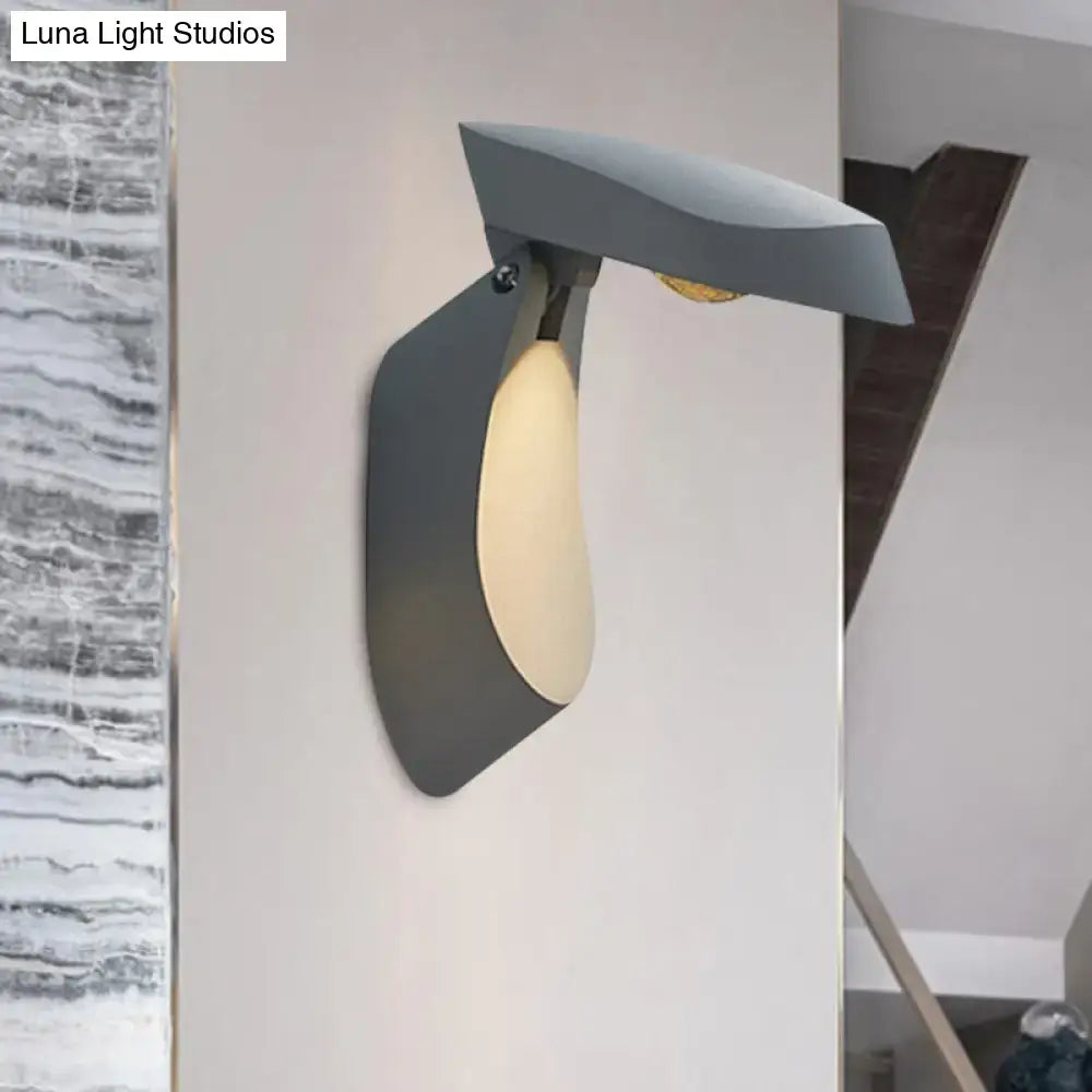 Modern gold metal wall light bedside fixture for bedroom